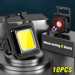 mini led flashlight work light portable pocket flashlight keychains torch usb rechargeable for outdoor camping