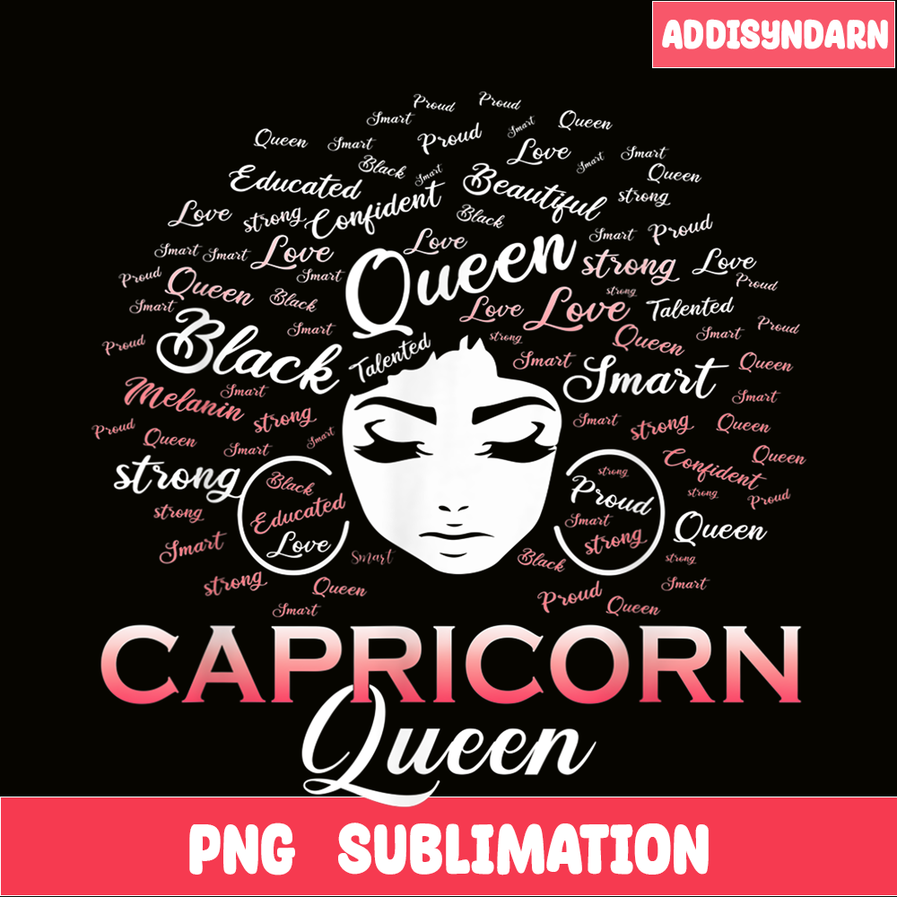 CPB28102306-Black Women PNG Capricorn Queen PNG January Birthday PNG.png