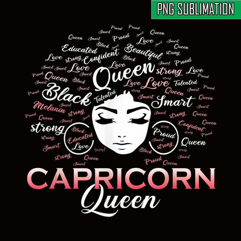 CPB28102306-Black Women PNG Capricorn Queen PNG January Birthday PNG.png