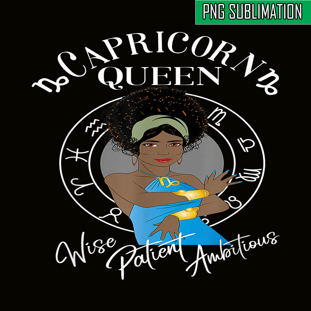 CPB28102310-Capricorn Black Queen PNG Horoscope African PNG Capricorn Feature PNG.png