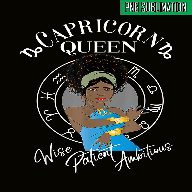 CPB28102310-Capricorn Black Queen PNG Horoscope African PNG Capricorn Feature PNG.png
