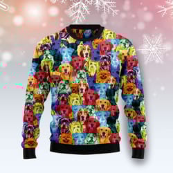 dog colorful sweater, ugly christmas sweater for dog lovers