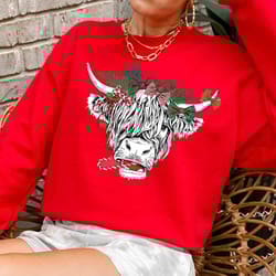 cow christmas sweatshirt , merry christmas heifers tee,christmas cow t-shirt ,highland cow farm christmas tshirt ,farmer