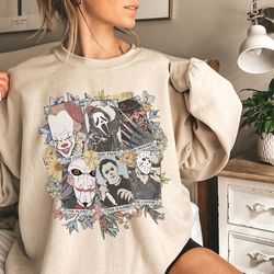 horror characters tarot card shirt  horror halloween shirt  michael myers ghost face jason voorhees shirt  scary movie s