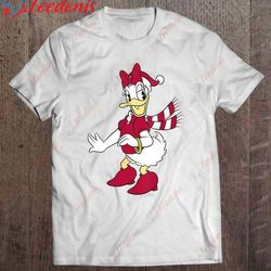 daisy duck classic christmas portrait shirt, plus size womens christmas shirts  wear love, share beauty