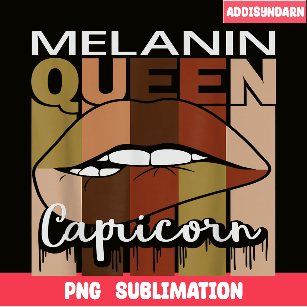 CPB28102333-Capricorn Queen PNG Zodiac Sign Melanin PNG Retro Vintage Birthday PNG.png