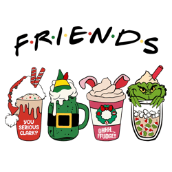 Friends Christmas Coffee Png, Christmas Coffee Png, Christmas Drink Design, Coffee Latte Png, Christmas Iced Latte Png