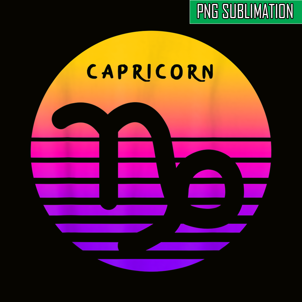 CPB28102342-Capricorn Vintage Sunset PNG Retro Capricorn Birthday PNG Capricorn Sign PNG.png