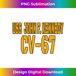 USS John F. Kennedy CV-67 Aircraft Carrier Front&Back Long Sleeve - Sleek Sublimation PNG Download - Craft with Boldness and Assurance