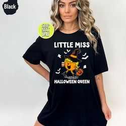 little miss halloween queen t-shirt, pumpkin halloween shirt, pumpkin queen shirt, funny halloween shirt, halloween gift