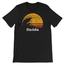 florida sunset and waves crashing vintage florida vacation t-shirt, sweatshirt & hoodie