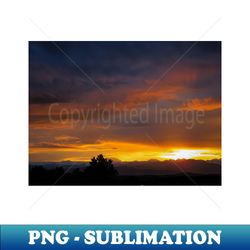 Sunset landscape photography cloudy sky colors - Sublimation-Ready PNG File - Instantly Transform Your Sublimation Projects