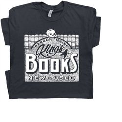 king bookstore t shirt cool book t shirts vintage horror movie tees occult stephen reading rules goth gothic edgar allan