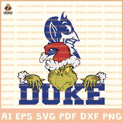 NCAA Duke Blue Devils Svg Designs, NCAA Duke Blue Devils Logo Svg, Grinch File, Svg Files for Cricut Silhouette