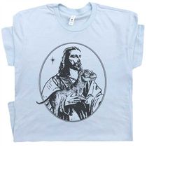 jesus holding dinosaur t shirt funny shirts for men women offensive t shirts weird unusual cool christian shirts christ