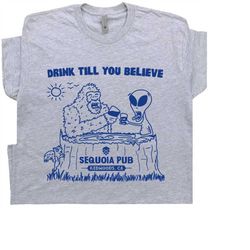 bigfoot beer shirt cool alien shirt for men women guys vintage bar pub t shirt cryptozoology shirt weird cryptid shirt r
