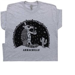armadillo t shirt armachillo shirt weird cool ufo tee santa fe roswell mens womens funny vintage graphic tee tequila alc