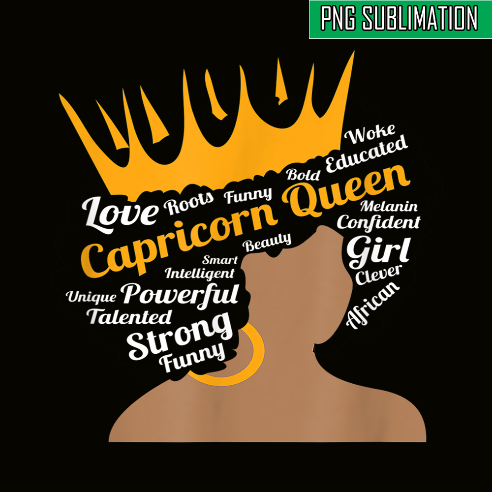 CPB28102386-Zodiac January Birthday PNG Capricorn Queen PNG December Birthday PNG.png