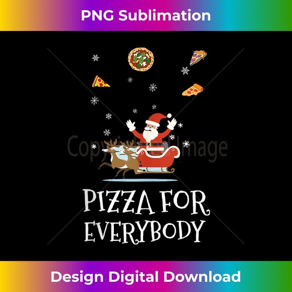 KY-20231121-2203_Pizza For Everybody Christmas Funny Xmas Men Women Santa Tank Top 5183.jpg