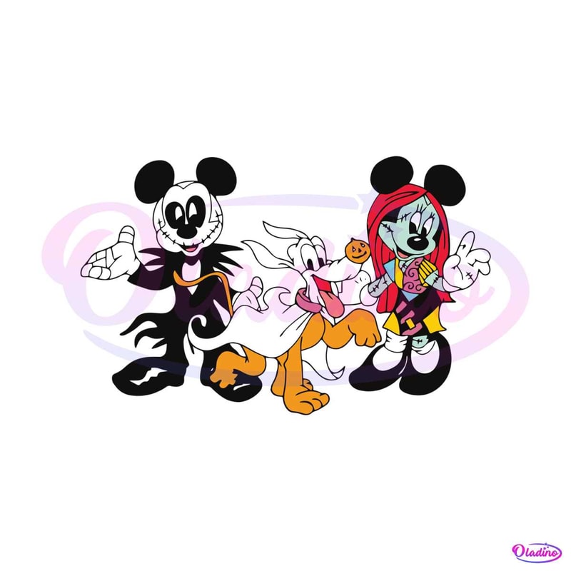 Mickey and Minnie Halloween Cosplay Jack Skellington SVG 2111.jpg