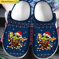 baby yoda christmas lights ugly pattern yoda crocs - discover comfort and style clog shoes with funny crocs