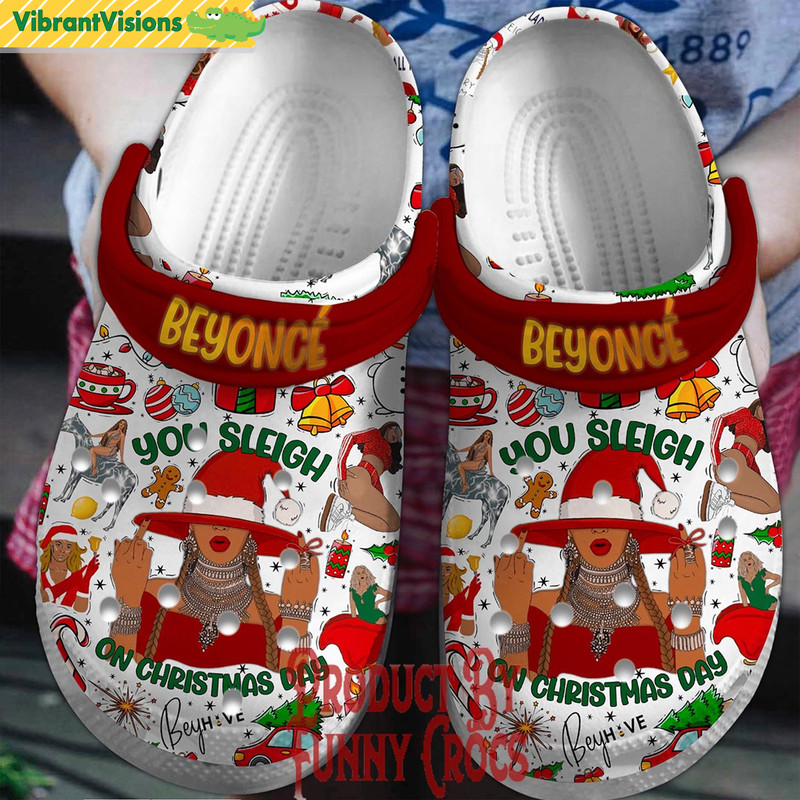 Beyonce Merry Christmas Crocs Shoes - Discover Comfort And Style Clog Shoes With Funny Crocs.jpg
