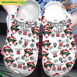 custom baby yoda christmas crocs - discover comfort and style clog shoes with funny crocs