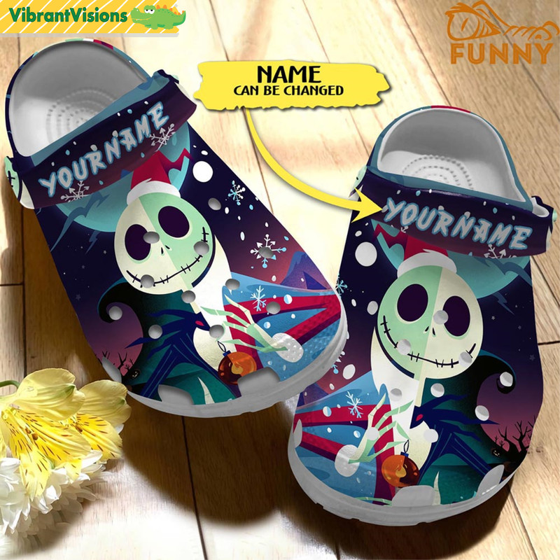 Customized Jack Skellington Christmas Crocs - Discover Comfort And Style Clog Shoes With Funny Crocs.jpg