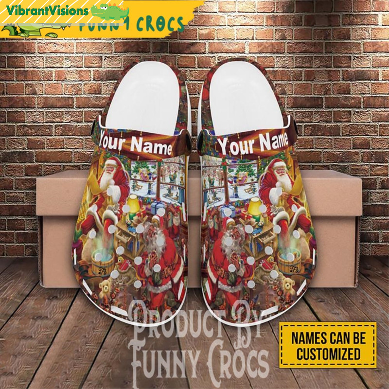 Customized Santa Claus House Christmas Crocs Shoes - Discover Comfort And Style Clog Shoes With Funny Crocs.jpg