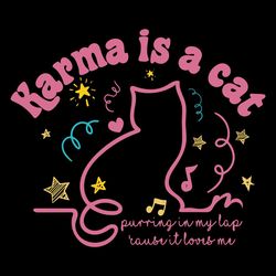karma is a cat purring in my lap svg