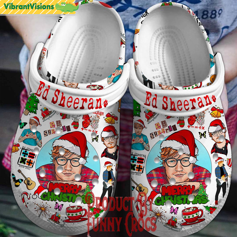 Ed Sheeran Merry Christmas Crocs Shoes - Discover Comfort And Style Clog Shoes With Funny Crocs.jpg