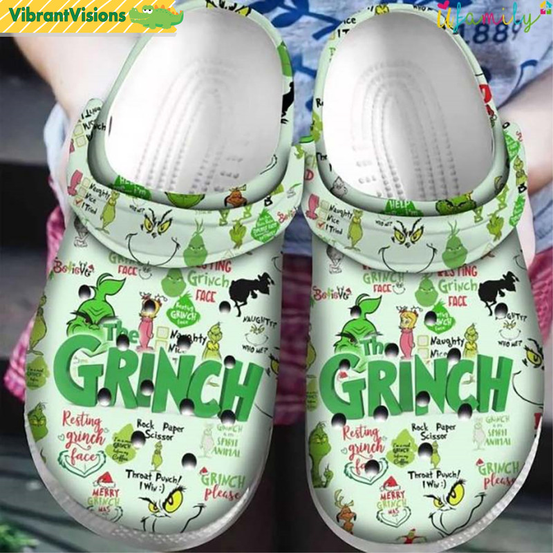 Grinch Pattern Christmas Crocs - Discover Comfort And Style Clog Shoes With Funny Crocs.jpg