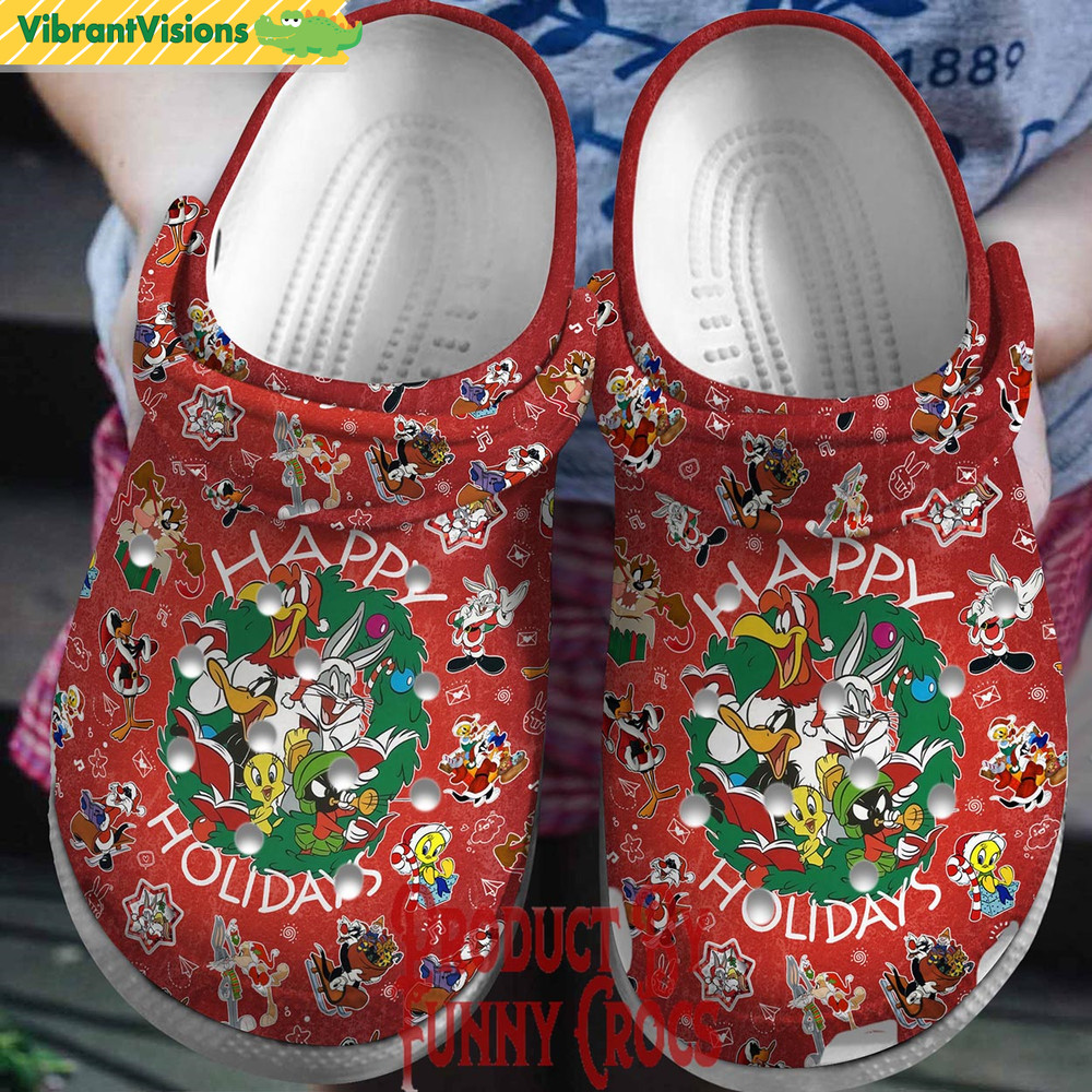 Happy Holiday Christmas Bugs Bunny Crocs - Discover Comfort And Style Clog Shoes With Funny Crocs.jpg