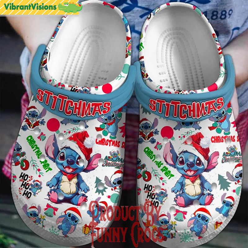 Ho Ho Ho Merry Christmas Stitch Crocs - Discover Comfort And Style Clog Shoes With Funny Crocs.jpg