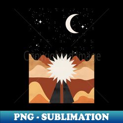 Road tripping at night - psychedelic landscape art illustration - PNG Transparent Sublimation File - Unleash Your Inner Rebellion