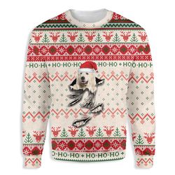 great pyrenees unisex ugly christmas sweater for men women