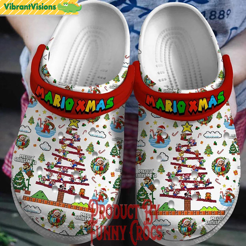 Mario Xmas Tree Christmas Crocs - Discover Comfort And Style Clog Shoes With Funny Crocs.jpg