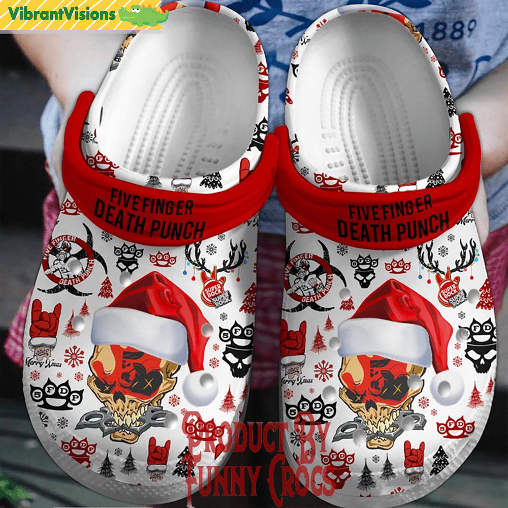 Merry Christmas Five Finger Death Punch Crocs Shoes - Discover Comfort And Style Clog Shoes With Funny Crocs.jpg
