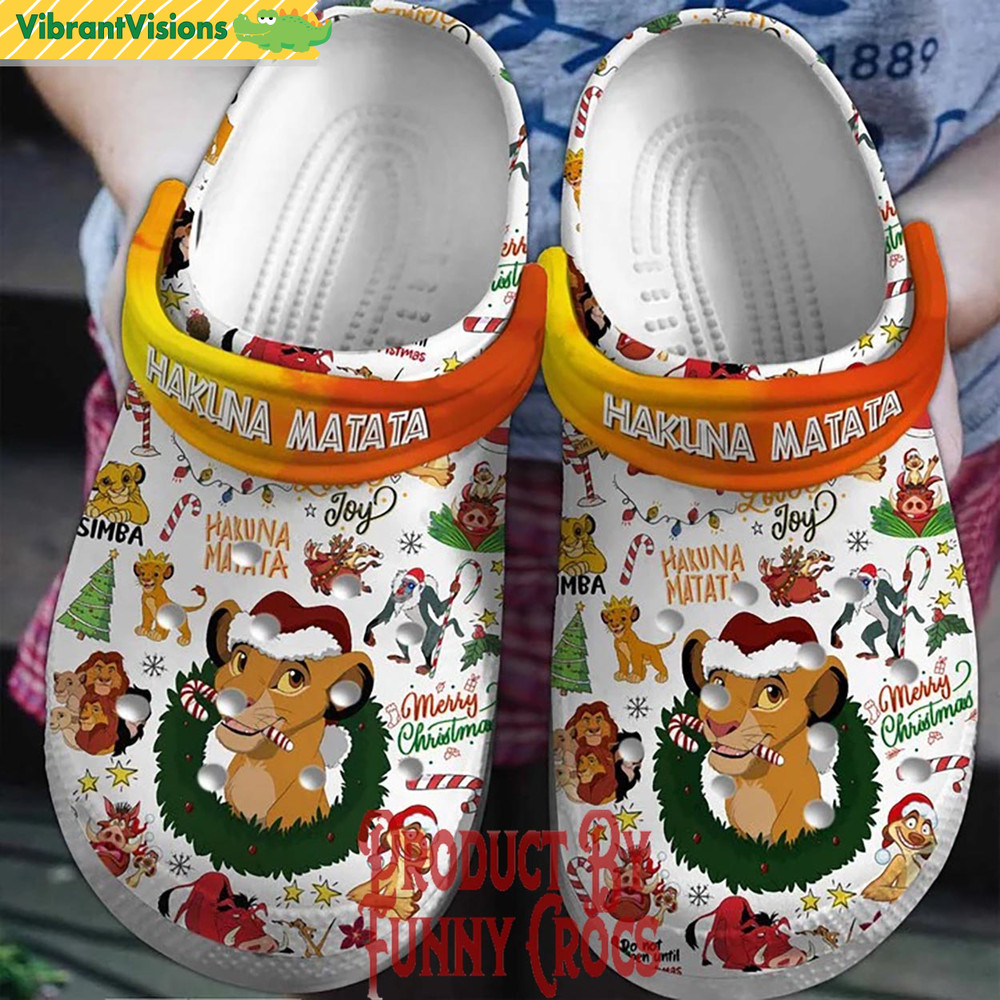 Merry Christmas Hakuna Matata Lion King Crocs Shoes - Discover Comfort And Style Clog Shoes With Funny Crocs.jpg