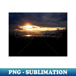Sunset landscape photography  lake and mountain on cloudy sky - Aesthetic Sublimation Digital File - Transform Your Sublimation Creations