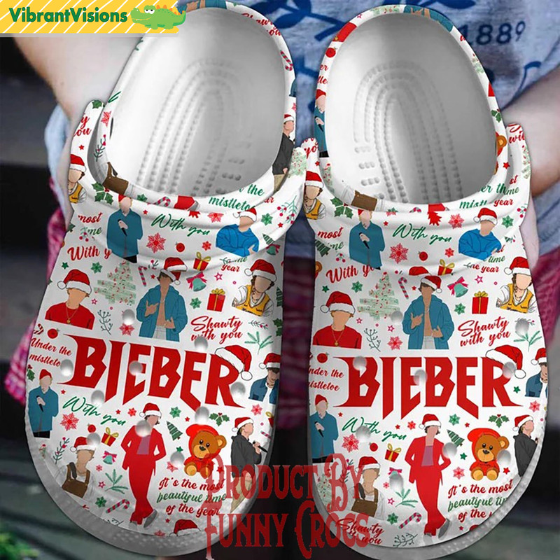 Merry Christmas Justin BieBer Crocs - Discover Comfort And Style Clog Shoes With Funny Crocs.jpg