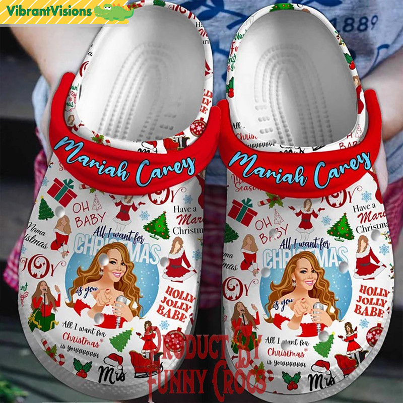 Merry Christmas Mariah Carey Crocs Shoes - Discover Comfort And Style Clog Shoes With Funny Crocs.jpg