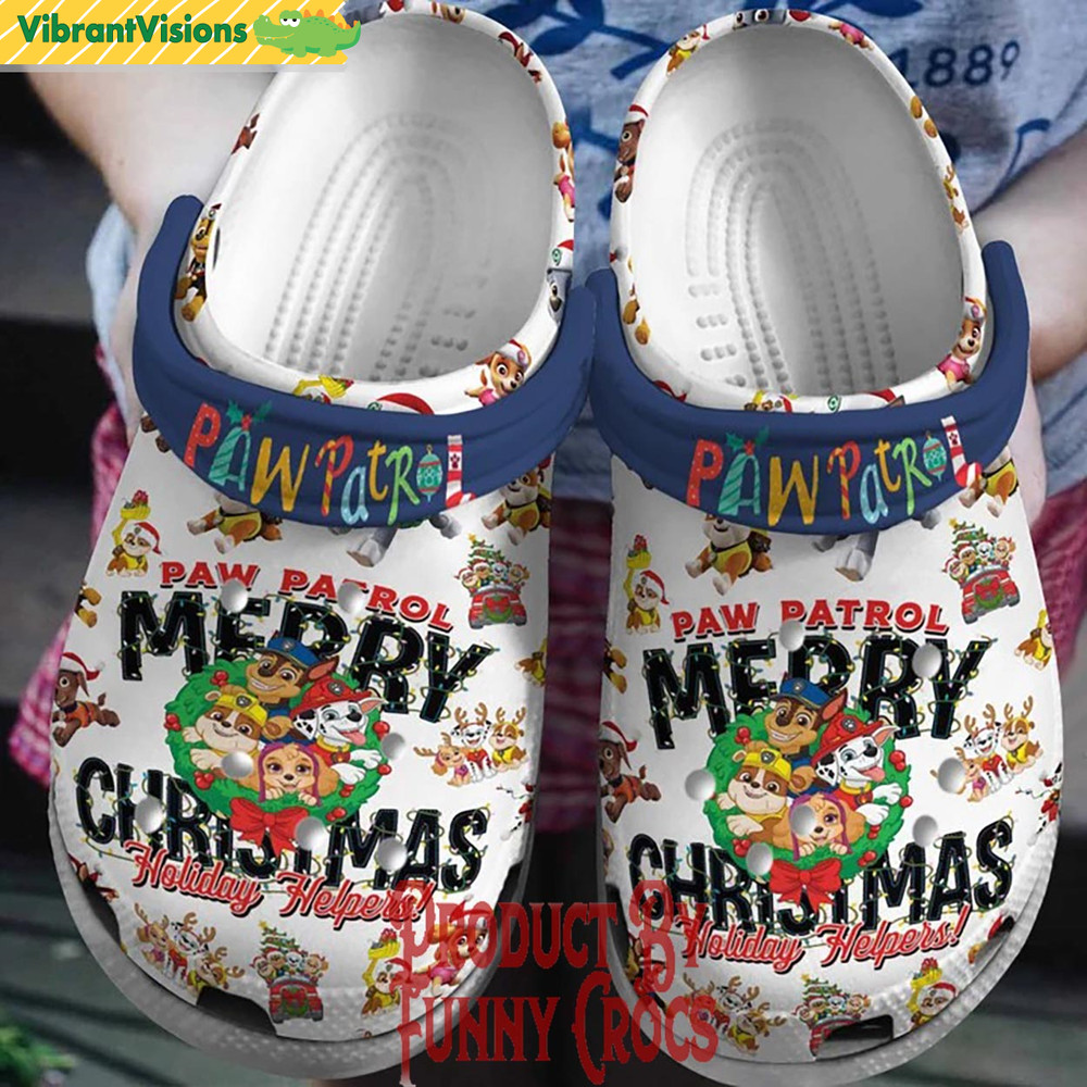 Merry Christmas Paw Patrol Crocs Shoes - Discover Comfort And Style Clog Shoes With Funny Crocs.jpg