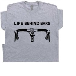 cool cycling t shirt life behind bars bicycle tee retro biking shirts mens bicycle shirt hilarious witty humor cyclist s