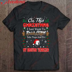 coffee pet boston terrier christmas ugly shirt, cotton plus size womens christmas shirts  wear love, share beauty