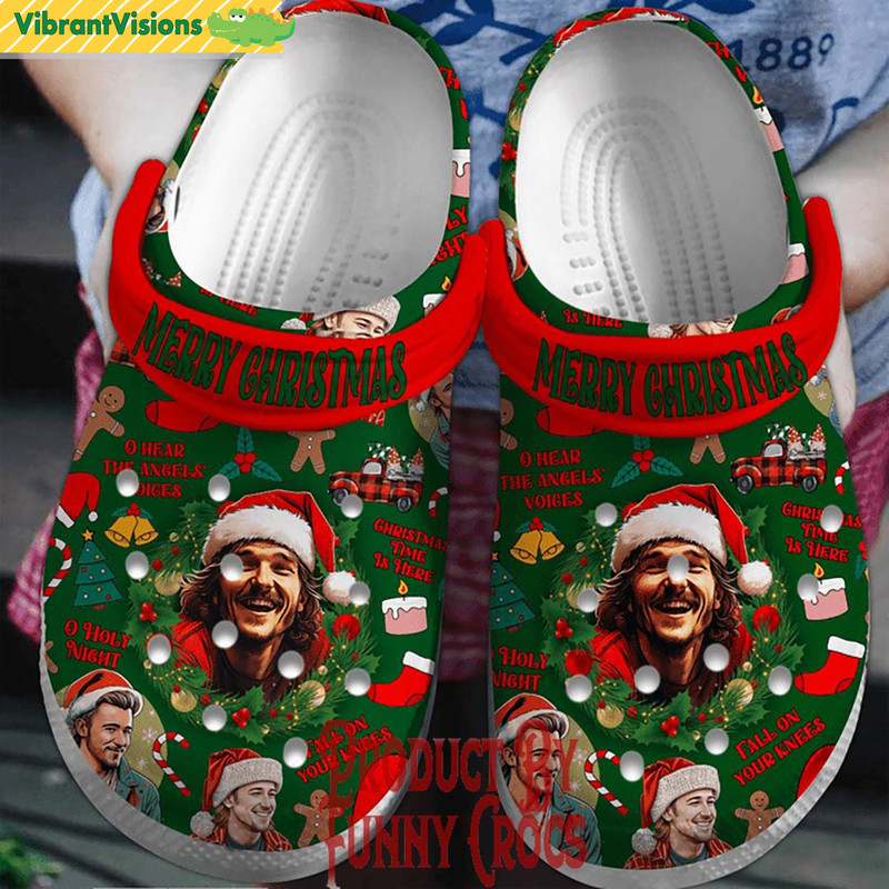 Morgan Wallen Merry Christmas Crocs Shoes - Discover Comfort And Style Clog Shoes With Funny Crocs.jpg