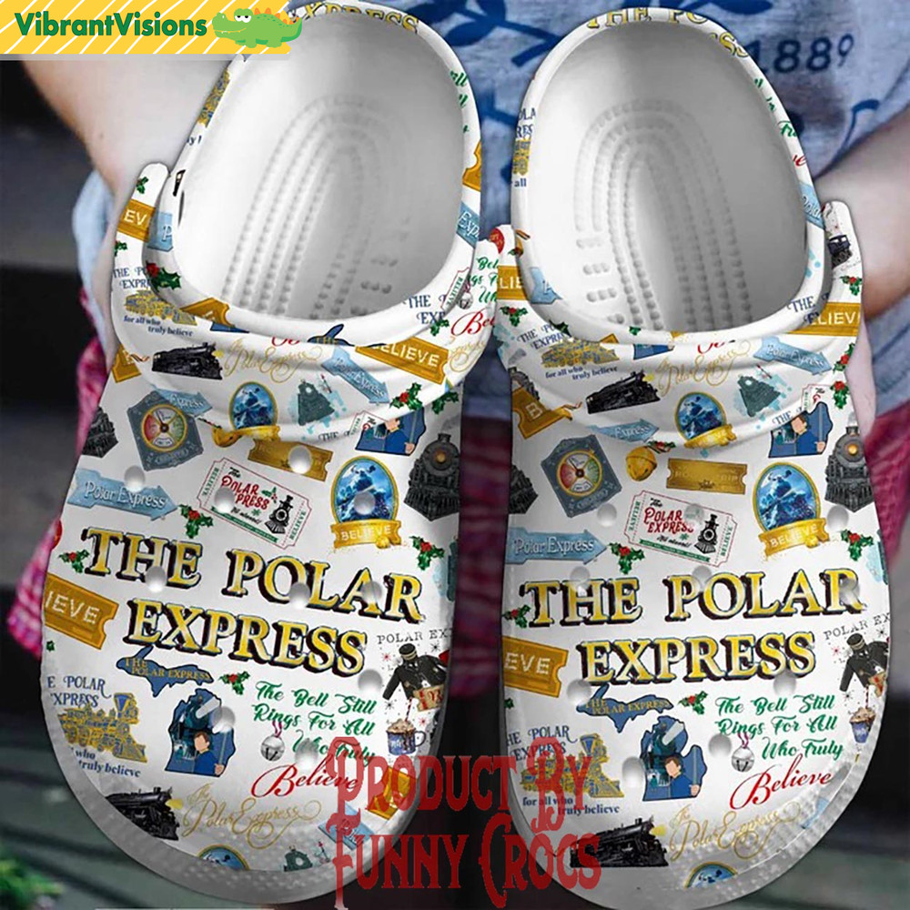 Movie Christmas The Polar Express Crocs Shoes - Discover Comfort And Style Clog Shoes With Funny Crocs.jpg