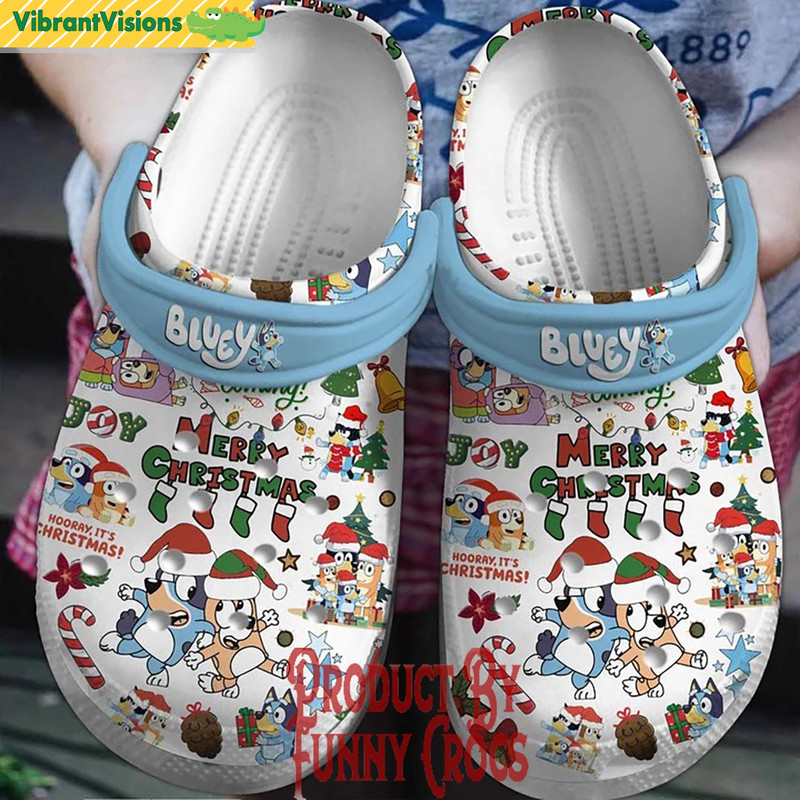 New Bluey Christmas Crocs - Discover Comfort And Style Clog Shoes With Funny Crocs.jpg
