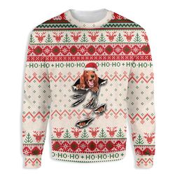 irish setter unisex ugly christmas sweater for men women