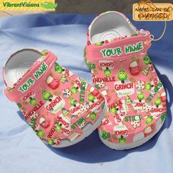 personalized baby grinch christmas crocs - discover comfort and style clog shoes with funny crocs